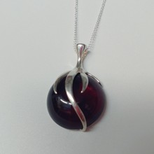 HWG-096 Pendant Round, dark amber $74 at Hunter Wolff Gallery